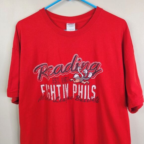 Double A Baseball Reading Fightin Phils Short Sleeve Jersey Style Tee XL - Picture 2 of 5